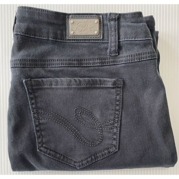 Earl Women Black Denim Jeans Skinny Stretch Ankle Size 12P (32x27) - Picture 4 of 11